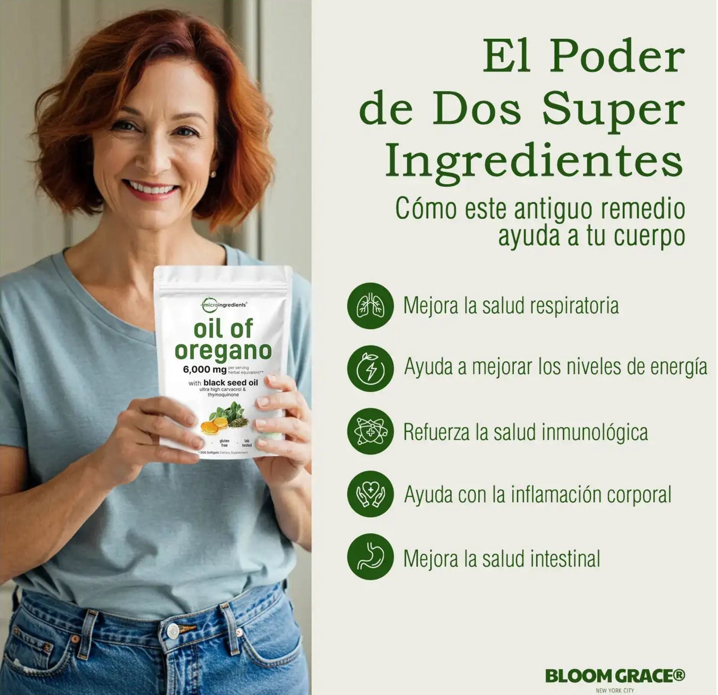 Suplemento natural Aceite de Oregano - Anti hongos CANDIDA®