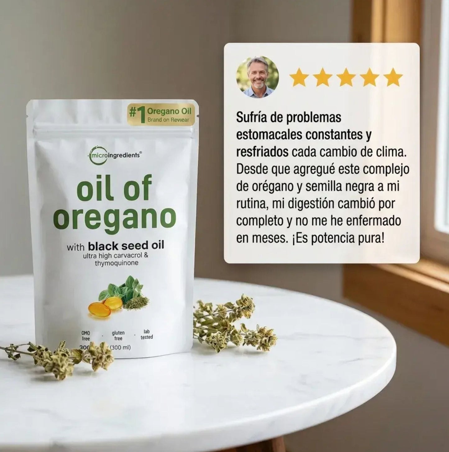 Suplemento natural Aceite de Oregano - Anti hongos CANDIDA®