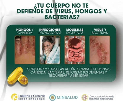 Suplemento natural Aceite de Oregano - Anti hongos CANDIDA®